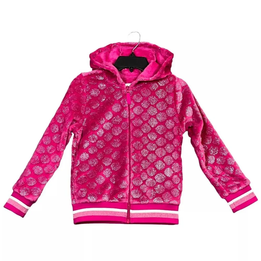 Wonder Nation Girls Full-Zip Hoodie Size 6 -6X Pink‎ Comfy Soft Cozy & Warm